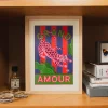 AFFICHE A4 GRAND AMOUR LEOPARD