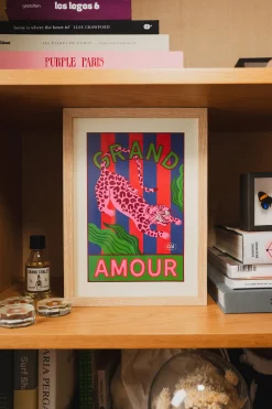 AFFICHE A4 GRAND AMOUR LEOPARD