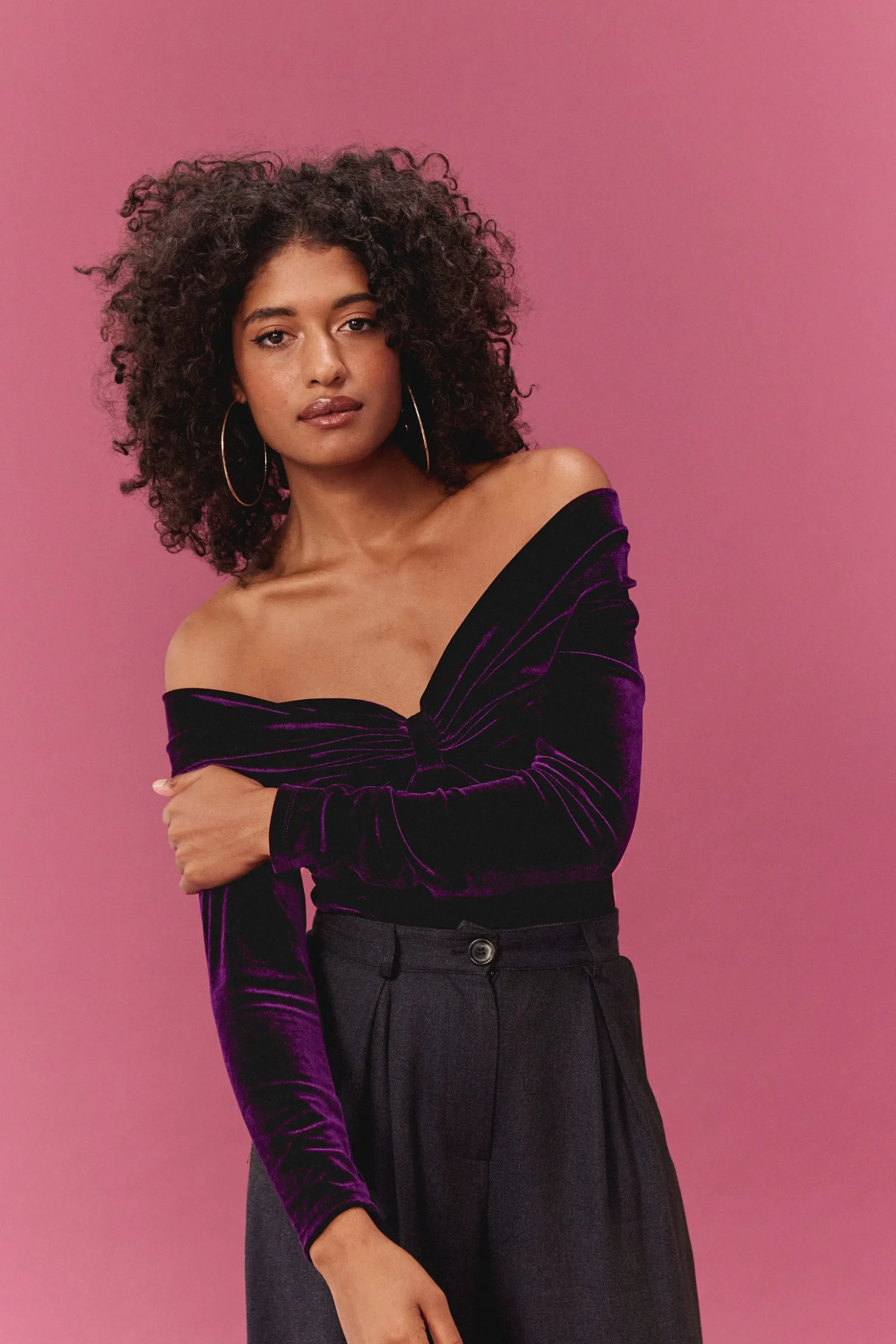 BODY BEATRICE VELOURS PURPLE