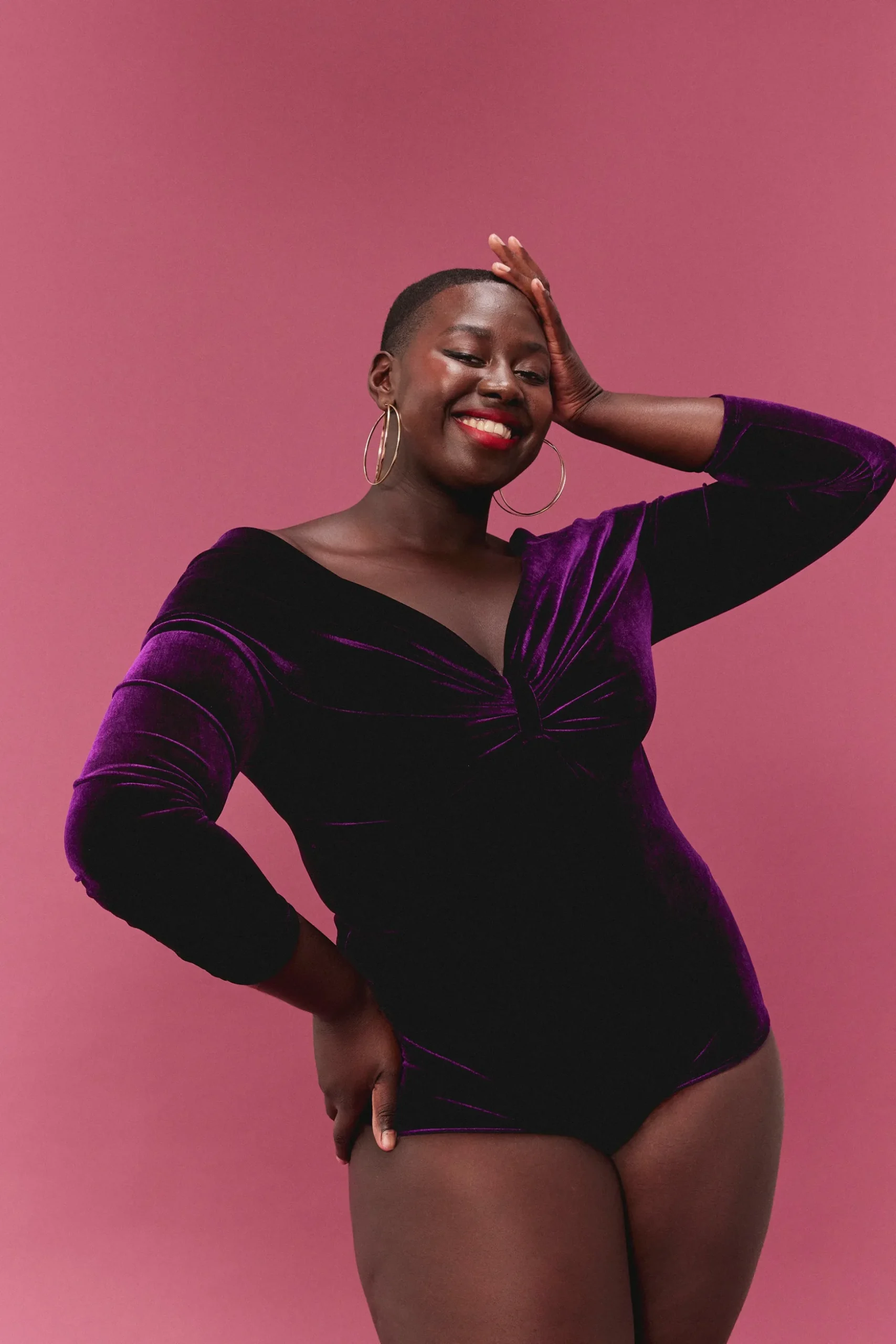 BODY BEATRICE VELOURS PURPLE