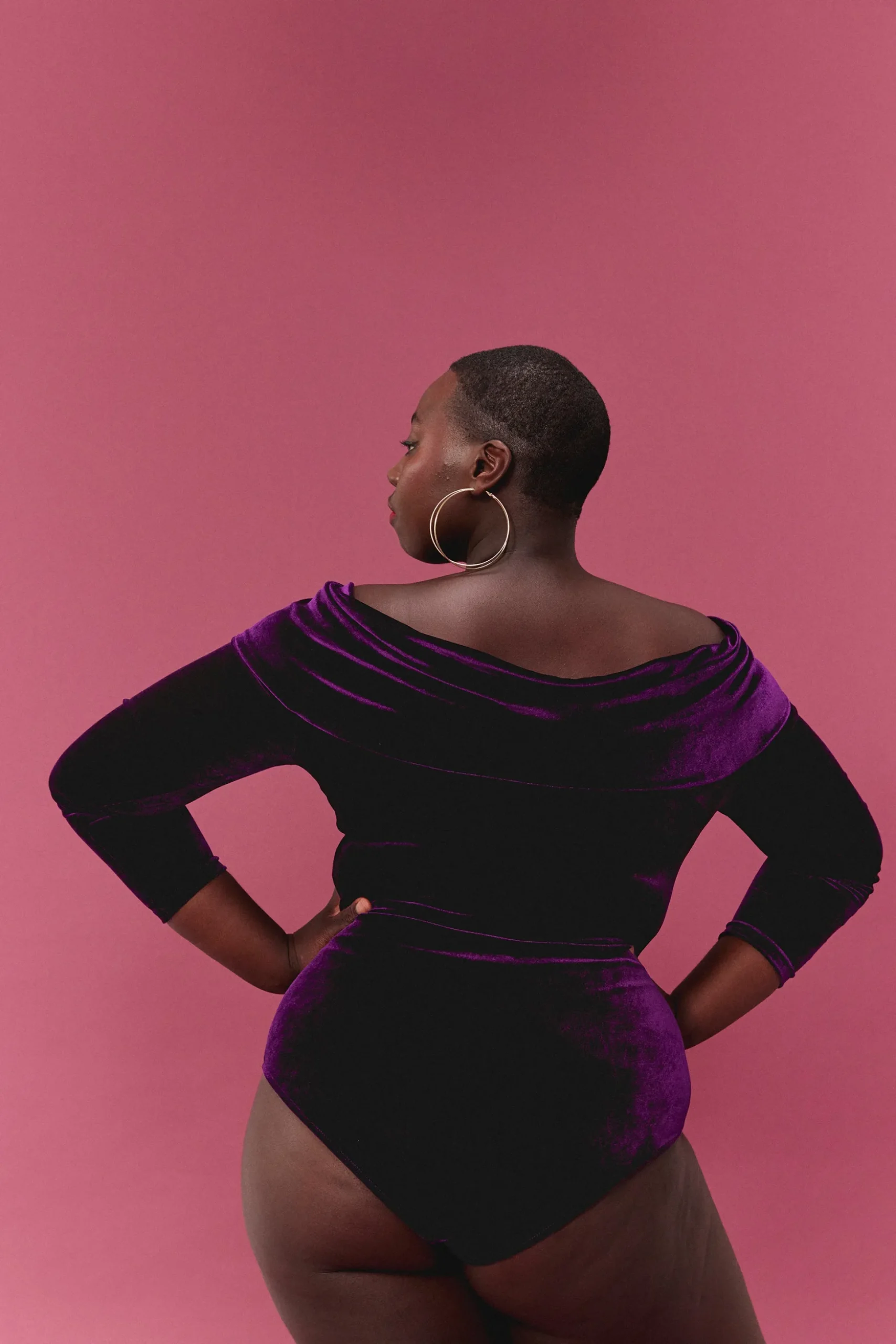 BODY BEATRICE VELOURS PURPLE