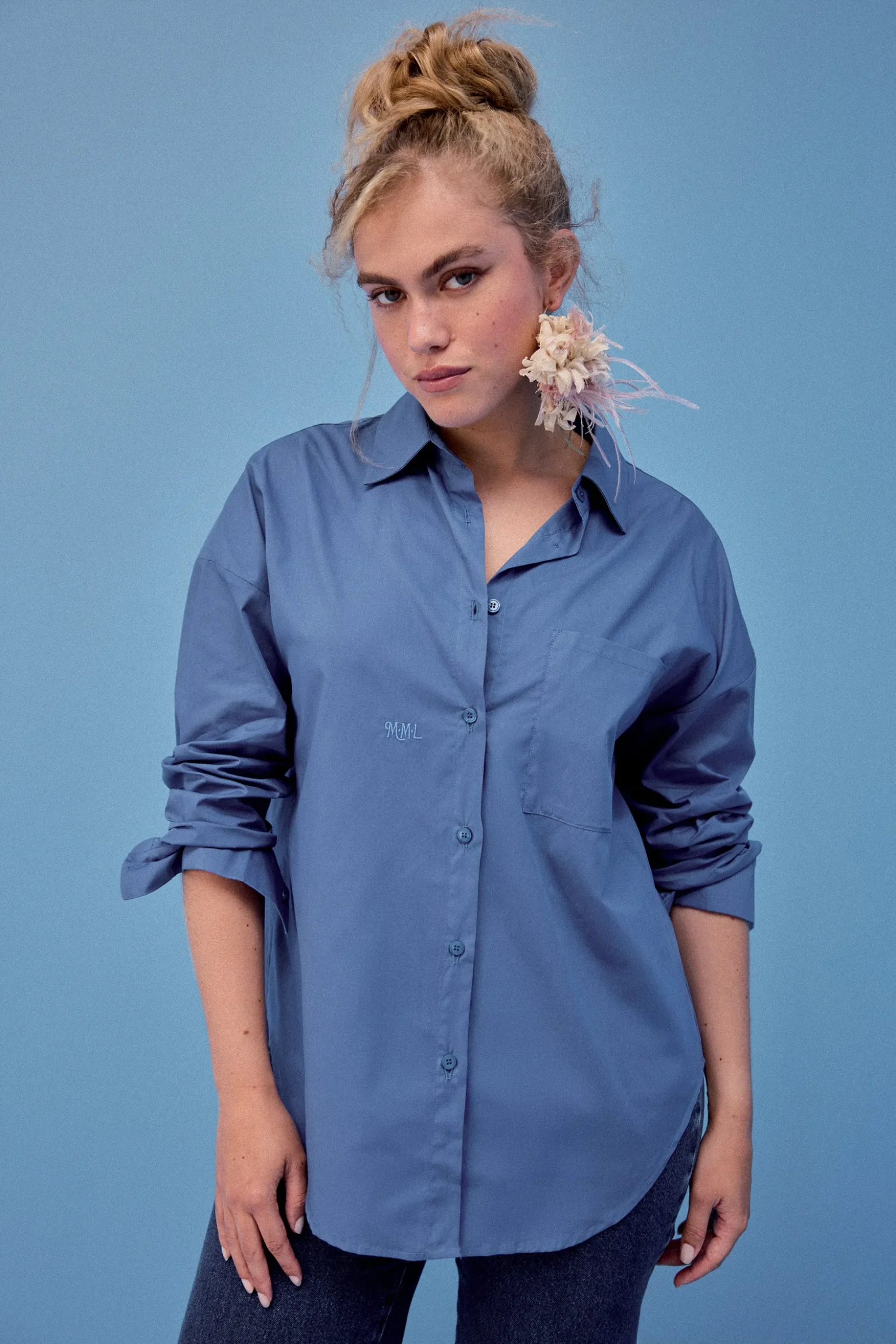 CHEMISE OMER BLEU CERULEEN