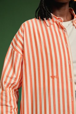 CHEMISE OMER ORANGE STRIPE
