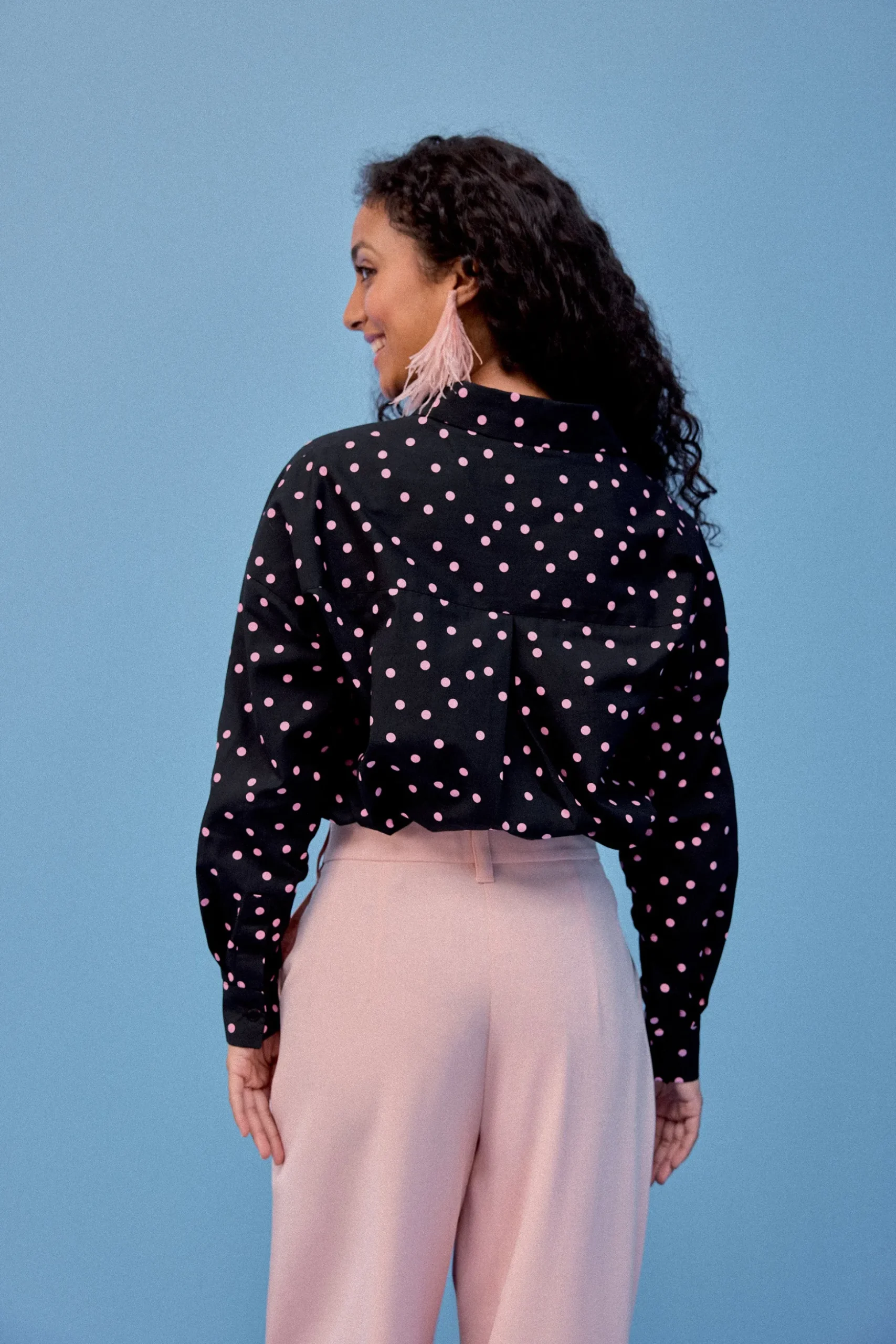 CHEMISE OMER POLKA ROSE