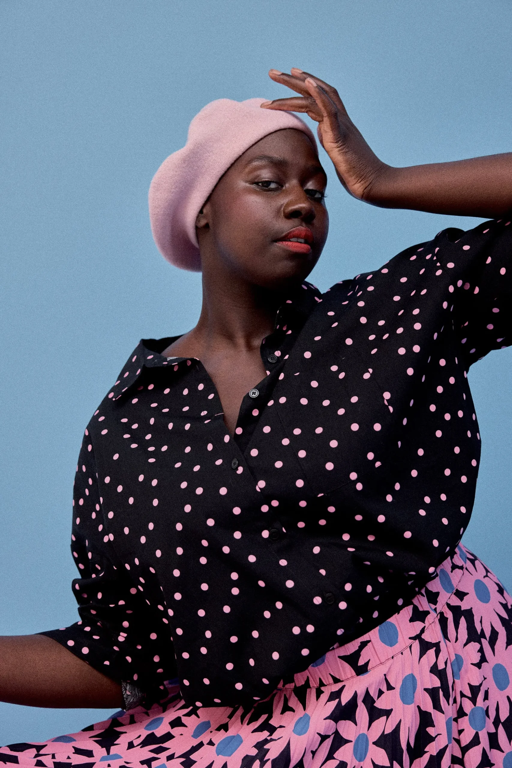CHEMISE OMER POLKA ROSE