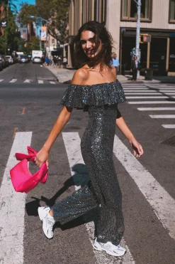 COMBI MONICA SEQUINS ARGENTE