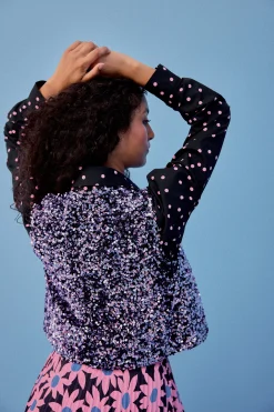 GILET RAVEL SEQUINS LILAS
