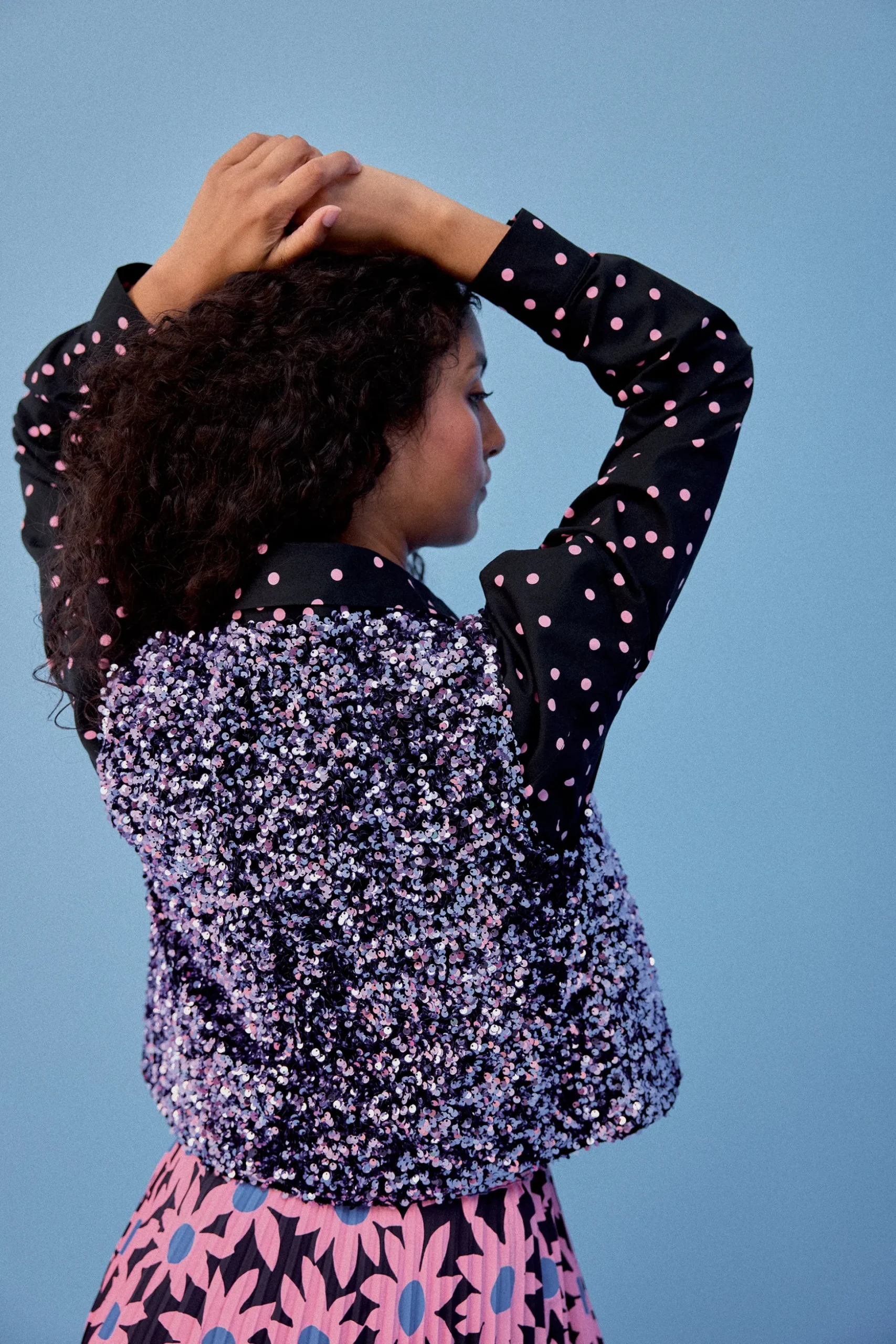 GILET RAVEL SEQUINS LILAS