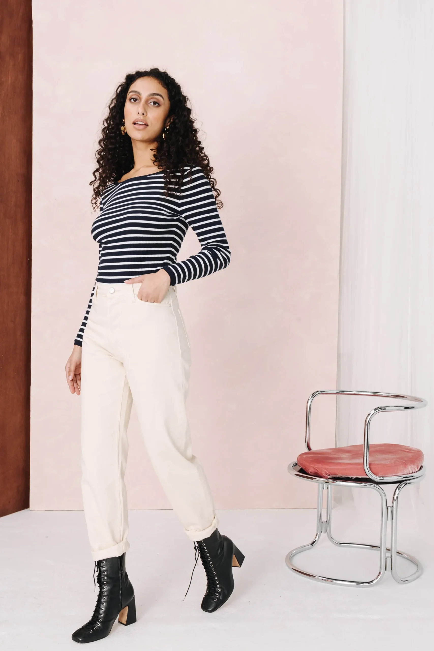 JEANS MATHILDA OFF WHITE