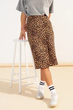 JUPE ANAELLE LEOPARD