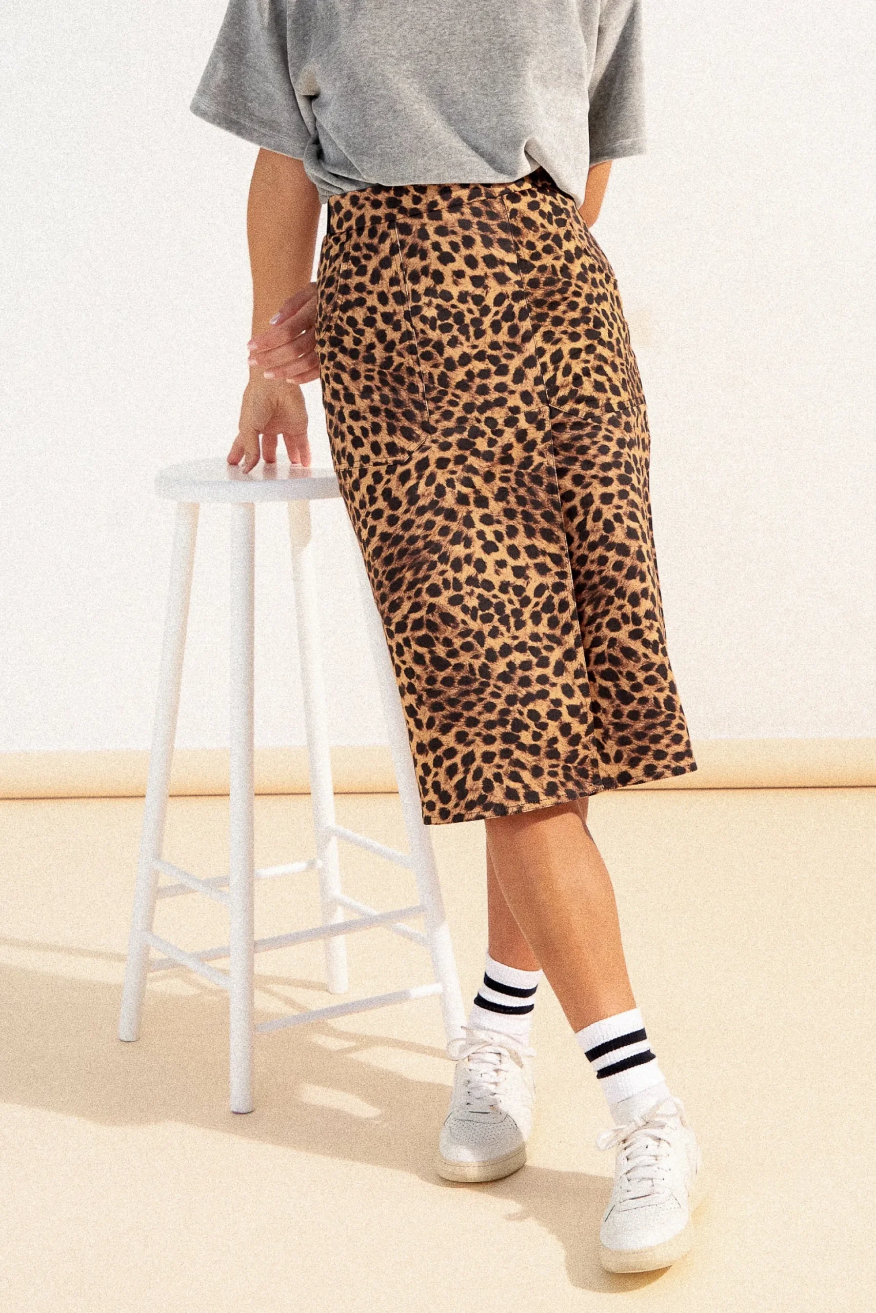 JUPE ANAELLE LEOPARD
