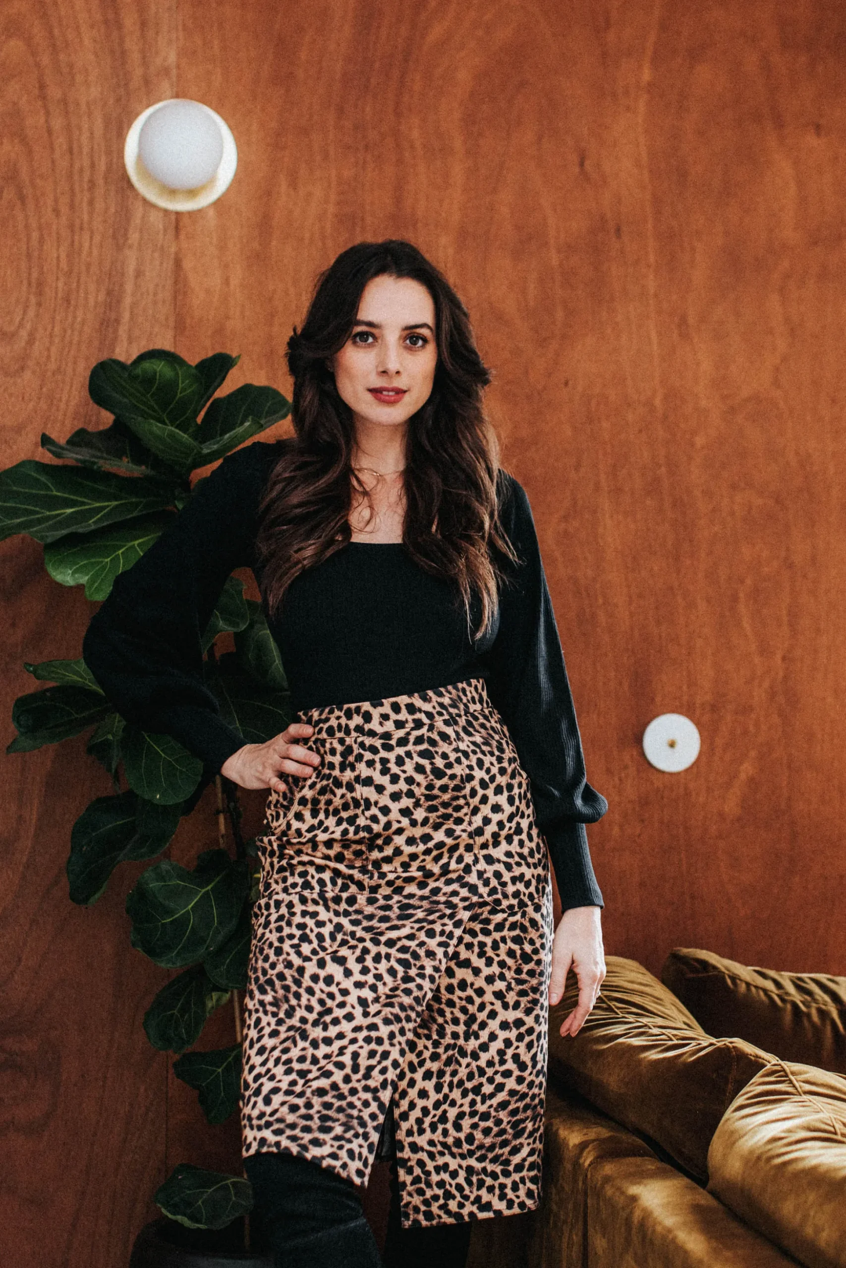JUPE ANAELLE LEOPARD