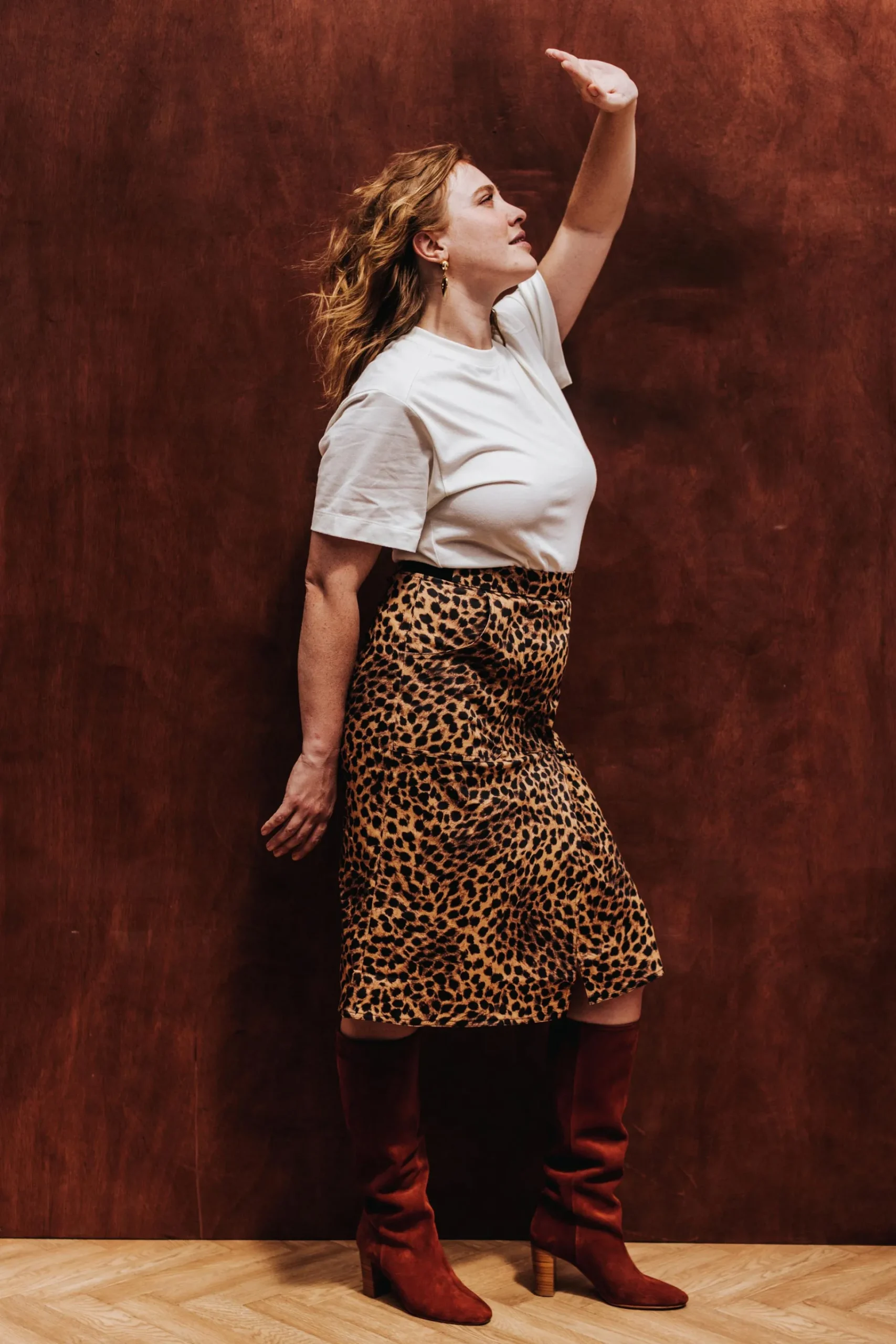 JUPE ANAELLE LEOPARD