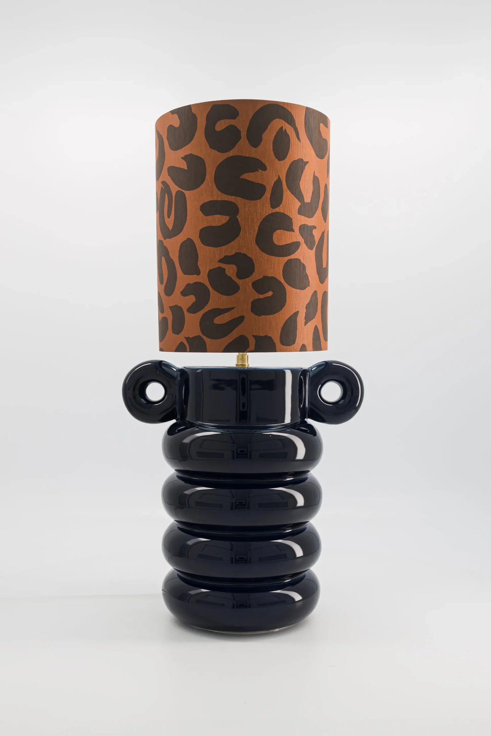 LAMPE ALI LEOPARD & BLEU MARINE