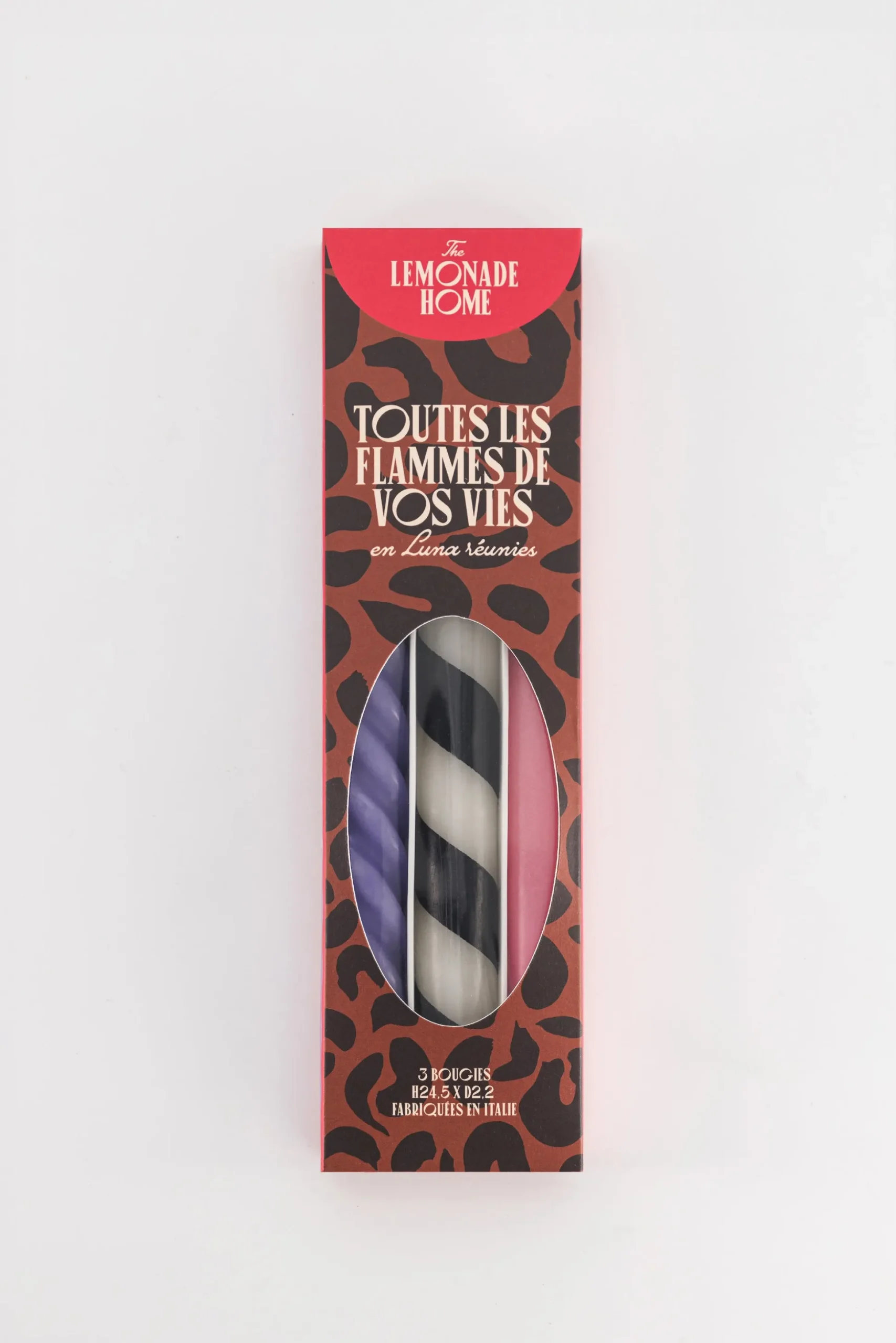 LOT DE 3 BOUGIES LUNA
