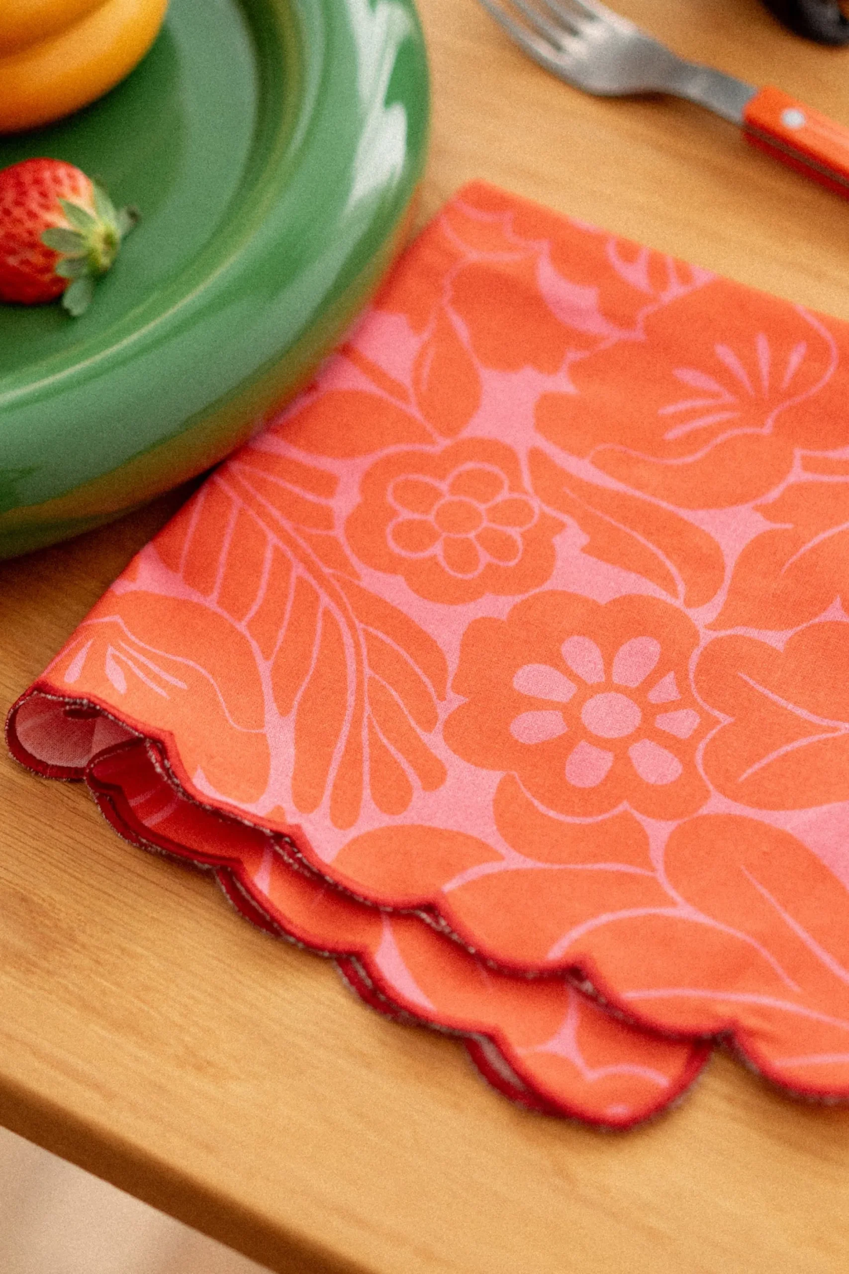LOT DE 2 SERVIETTES KATE ANEMONE PINK