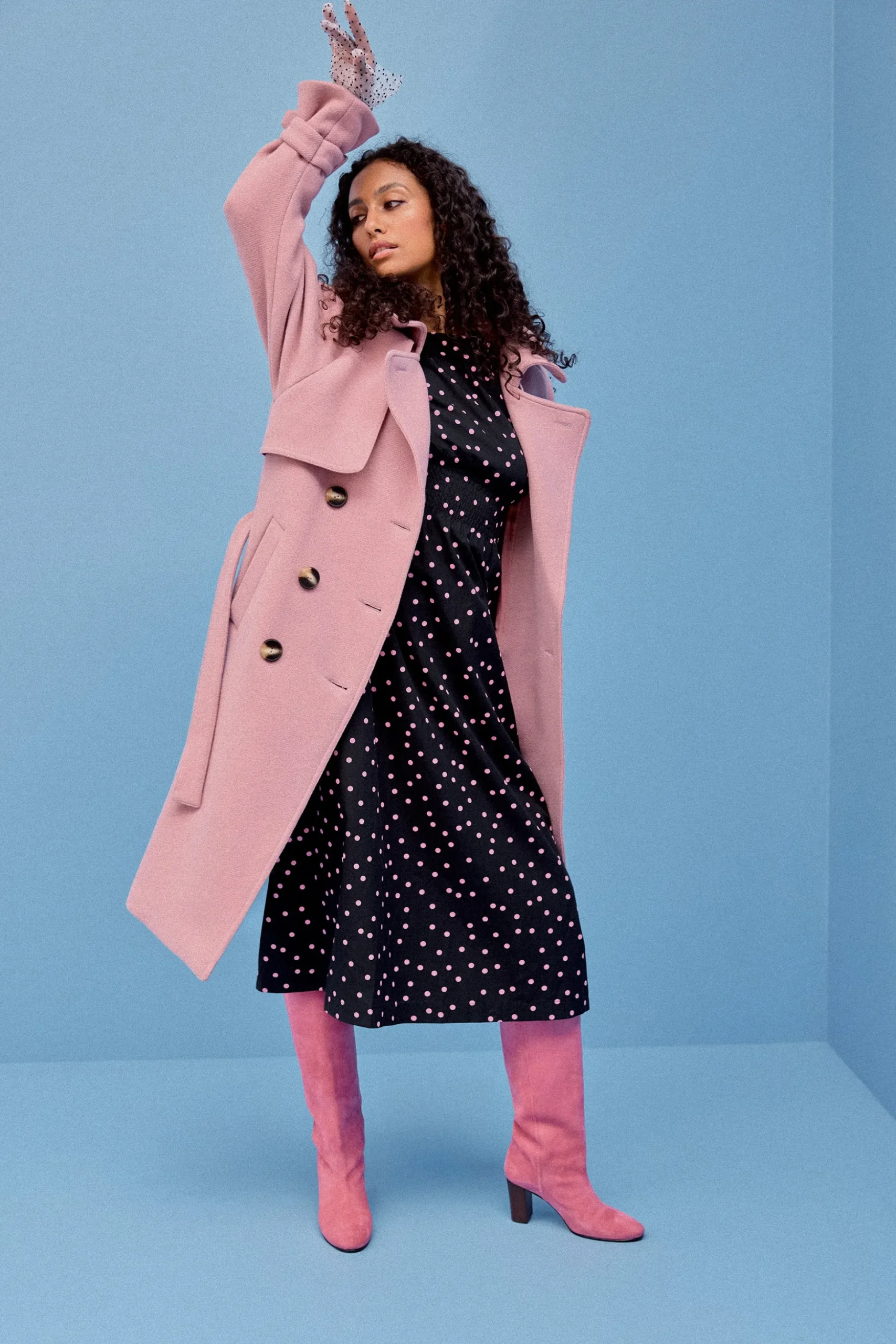 MANTEAU HENDRIKS ROSE POUDRE