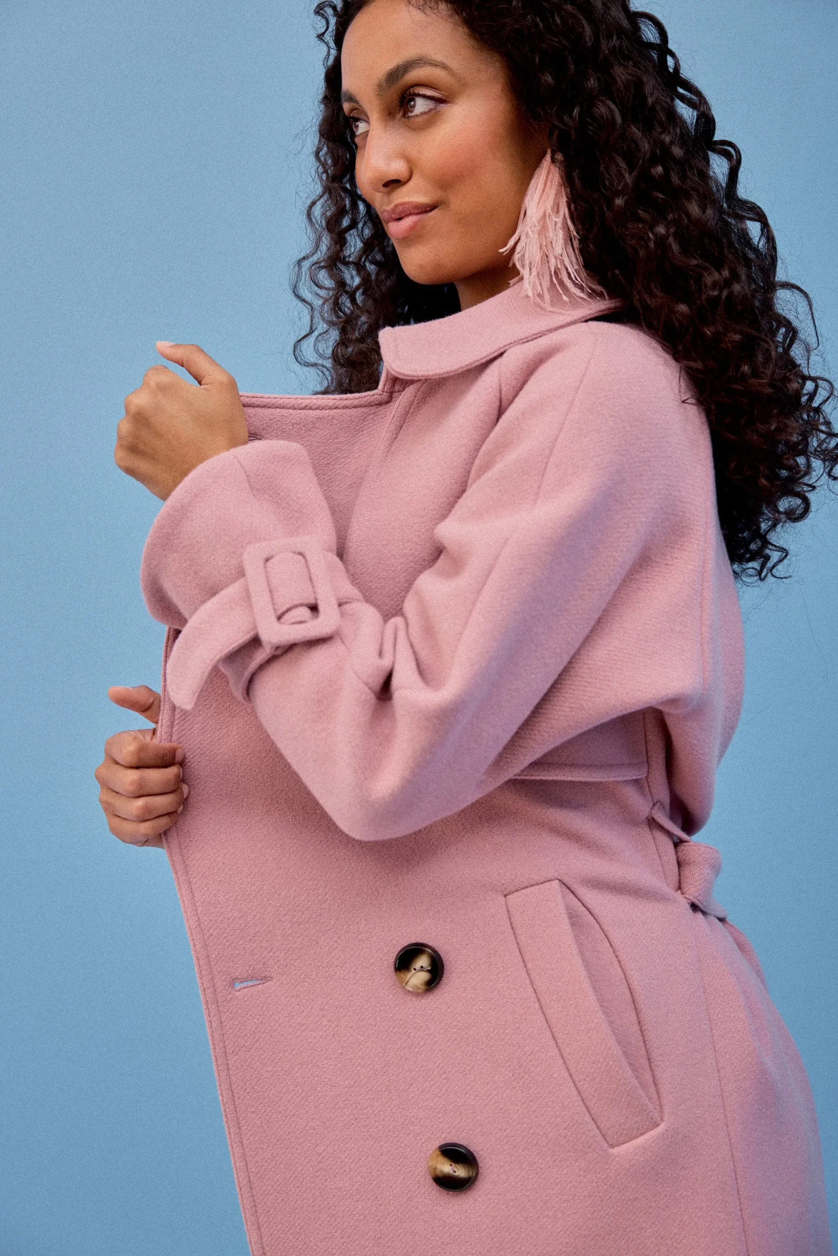 MANTEAU HENDRIKS ROSE POUDRE