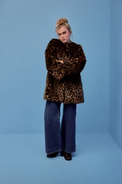 MANTEAU NICOLE NEW LEOPARD