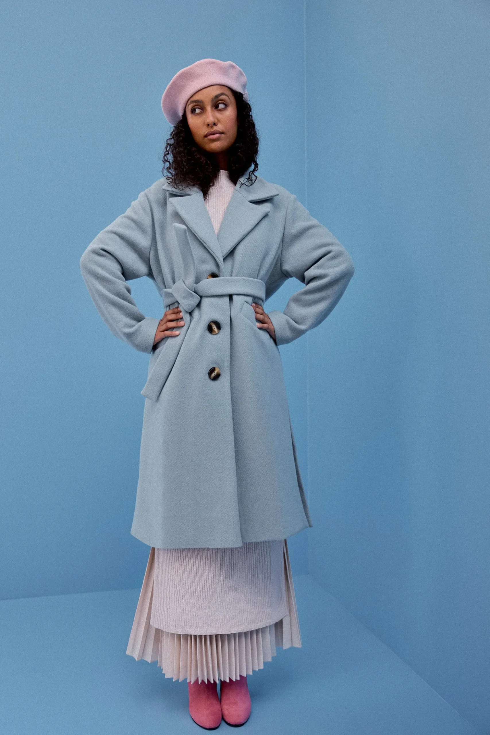 MANTEAU RAY BLEU CIEL
