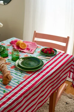 NAPPE AMELIA BLUE FLOWERS STRIPES