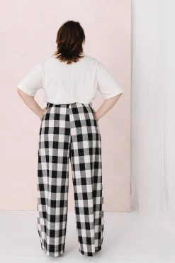 PANTALON HARYA VICHY NOIR & BLANC