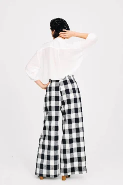 PANTALON HARYA VICHY NOIR & BLANC