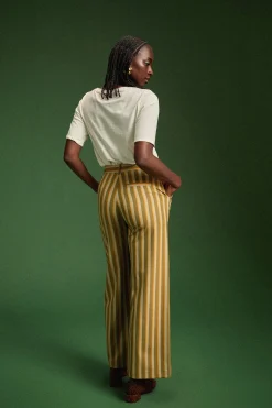 PANTALON KARL RAYURES VERTES