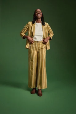 PANTALON KARL RAYURES VERTES