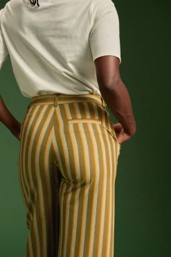 PANTALON KARL RAYURES VERTES