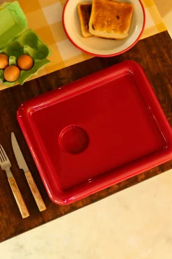 PLATEAU CARRE CONNOR ROUGE