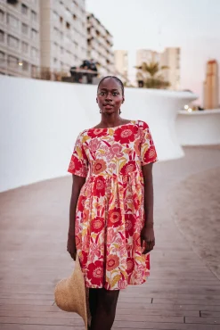 ROBE FRIDA IRIS COQUELICOT