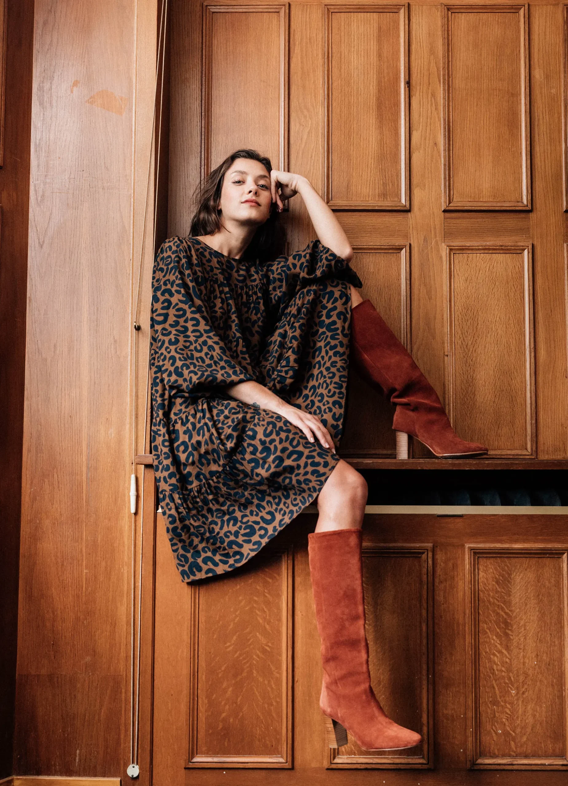 ROBE JENNY LEOPARD
