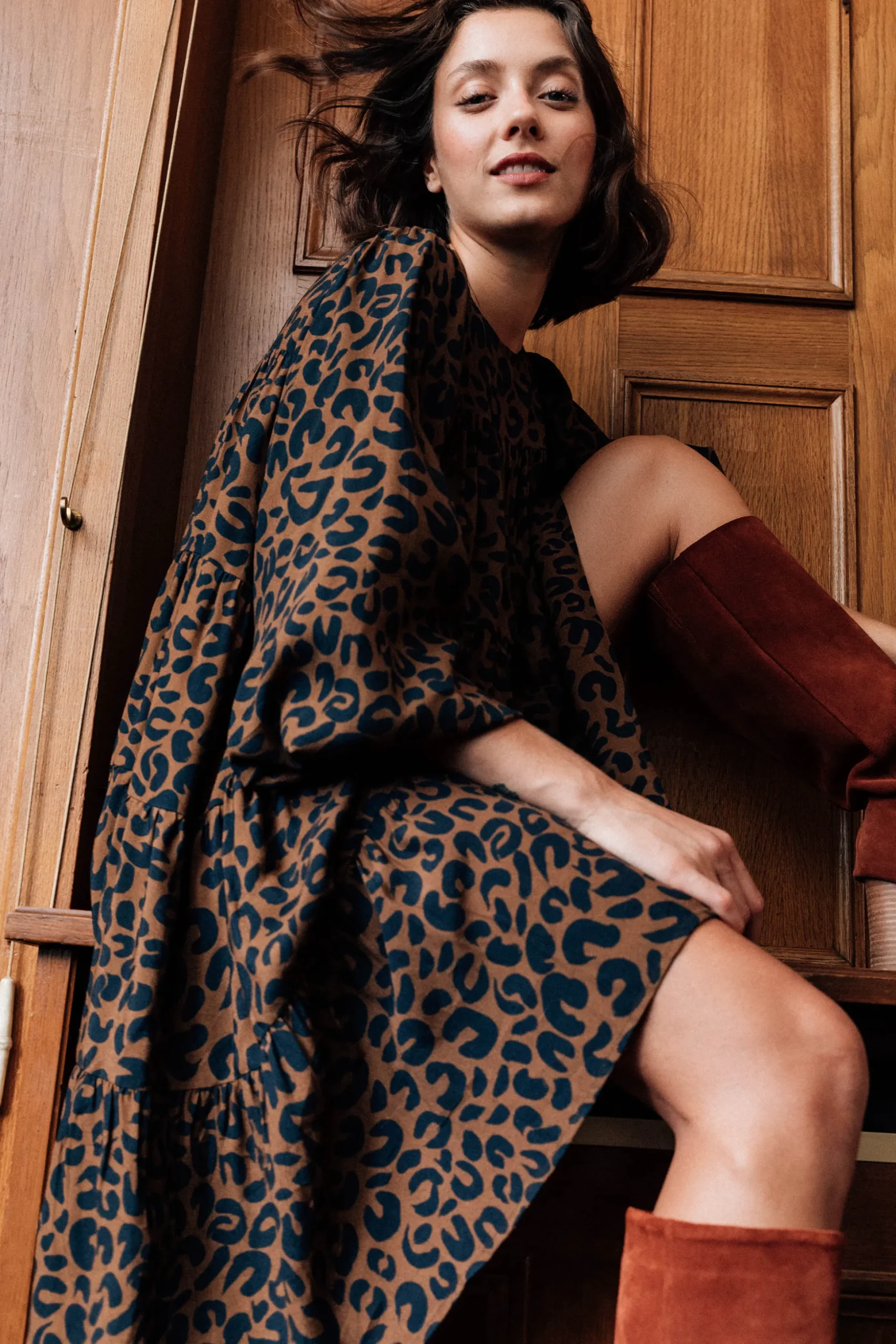 ROBE JENNY LEOPARD