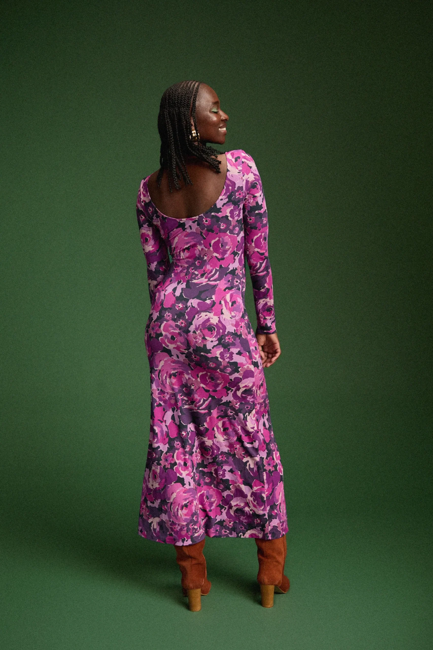 ROBE MADISON PURPLE FLOWERS