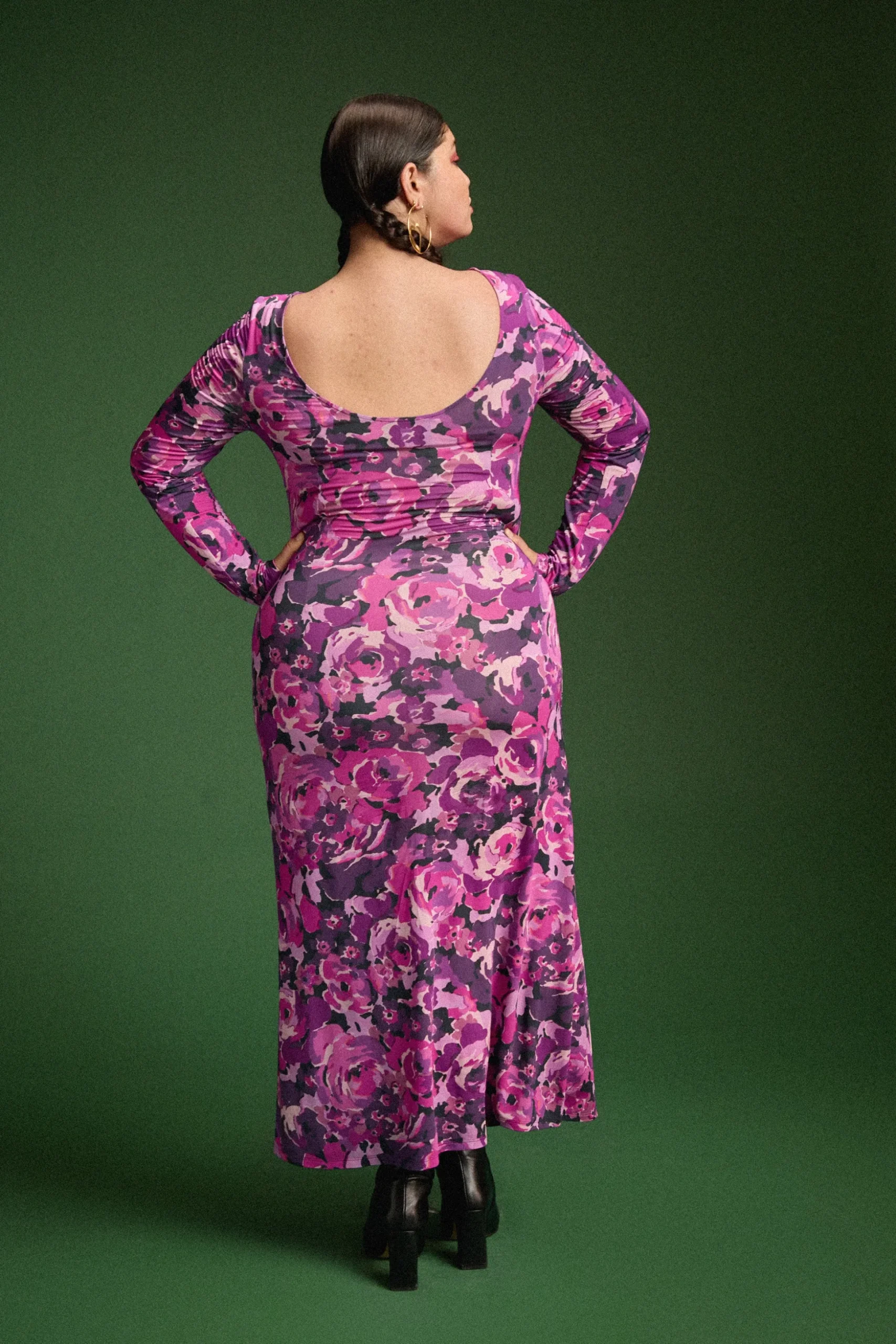 ROBE MADISON PURPLE FLOWERS
