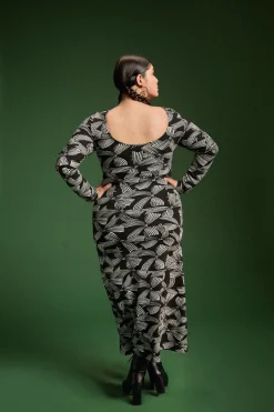 ROBE MADISON RUBANS MONOCHROMES