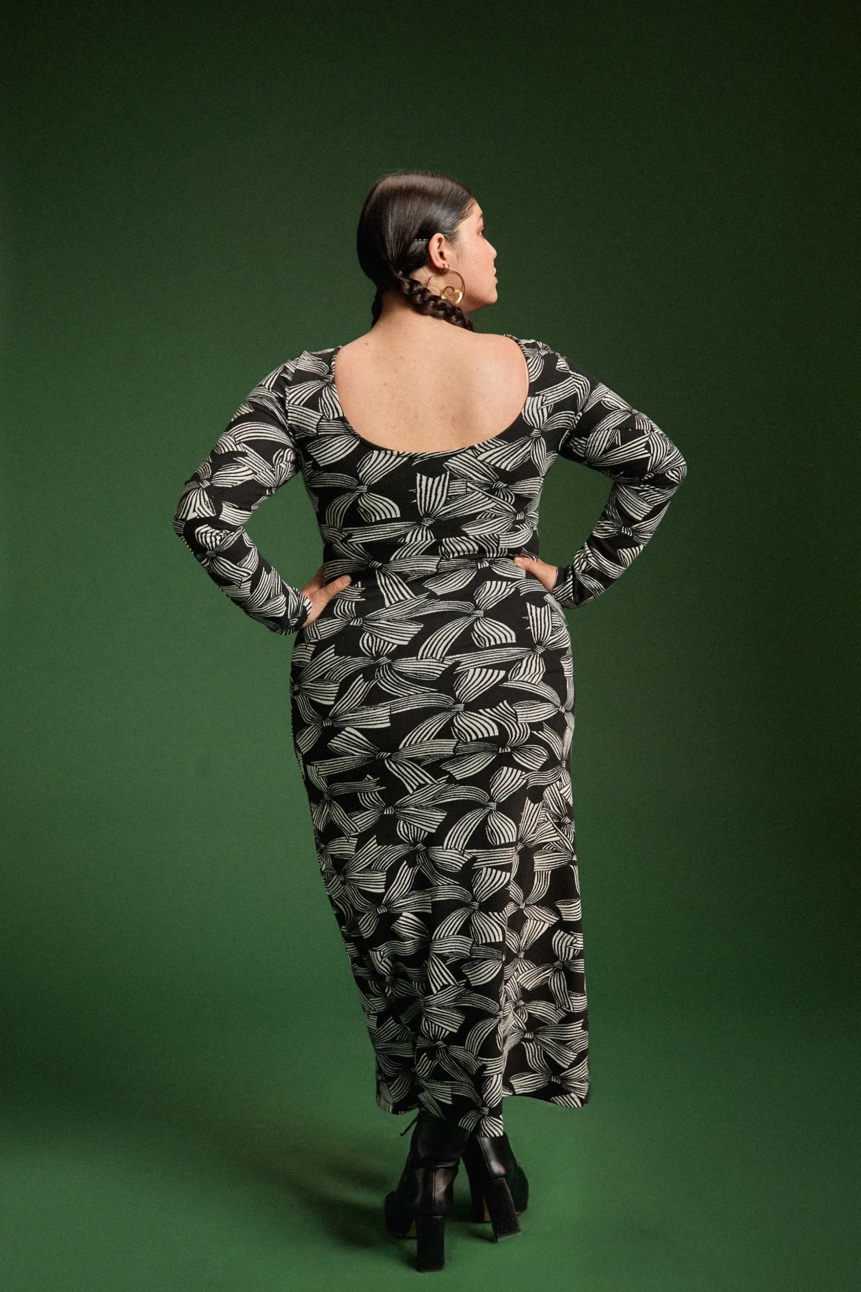 ROBE MADISON RUBANS MONOCHROMES