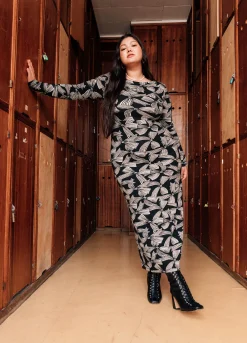 ROBE MADISON RUBANS MONOCHROMES
