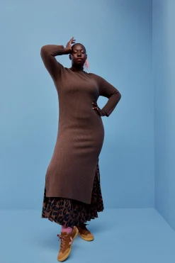 ROBE ROBYN MARRON GLACE