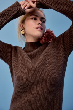 ROBE ROBYN MARRON GLACE