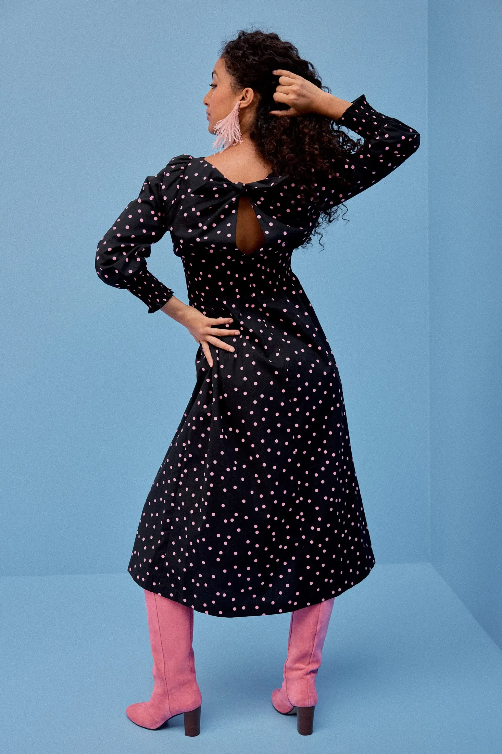 ROBE ROSE POLKA ROSE