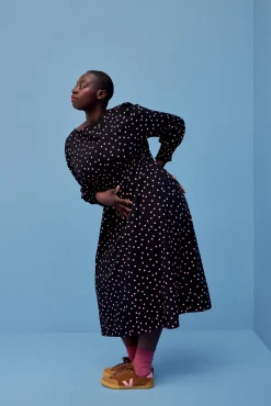 ROBE ROSE POLKA ROSE