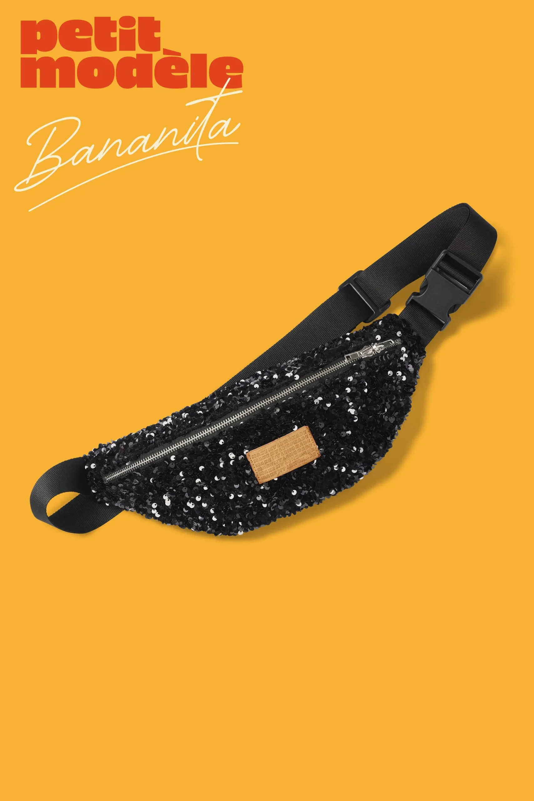 SAC BANANITA SEQUINS NOIRS