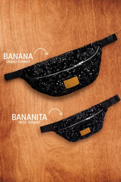 SAC BANANITA SEQUINS NOIRS
