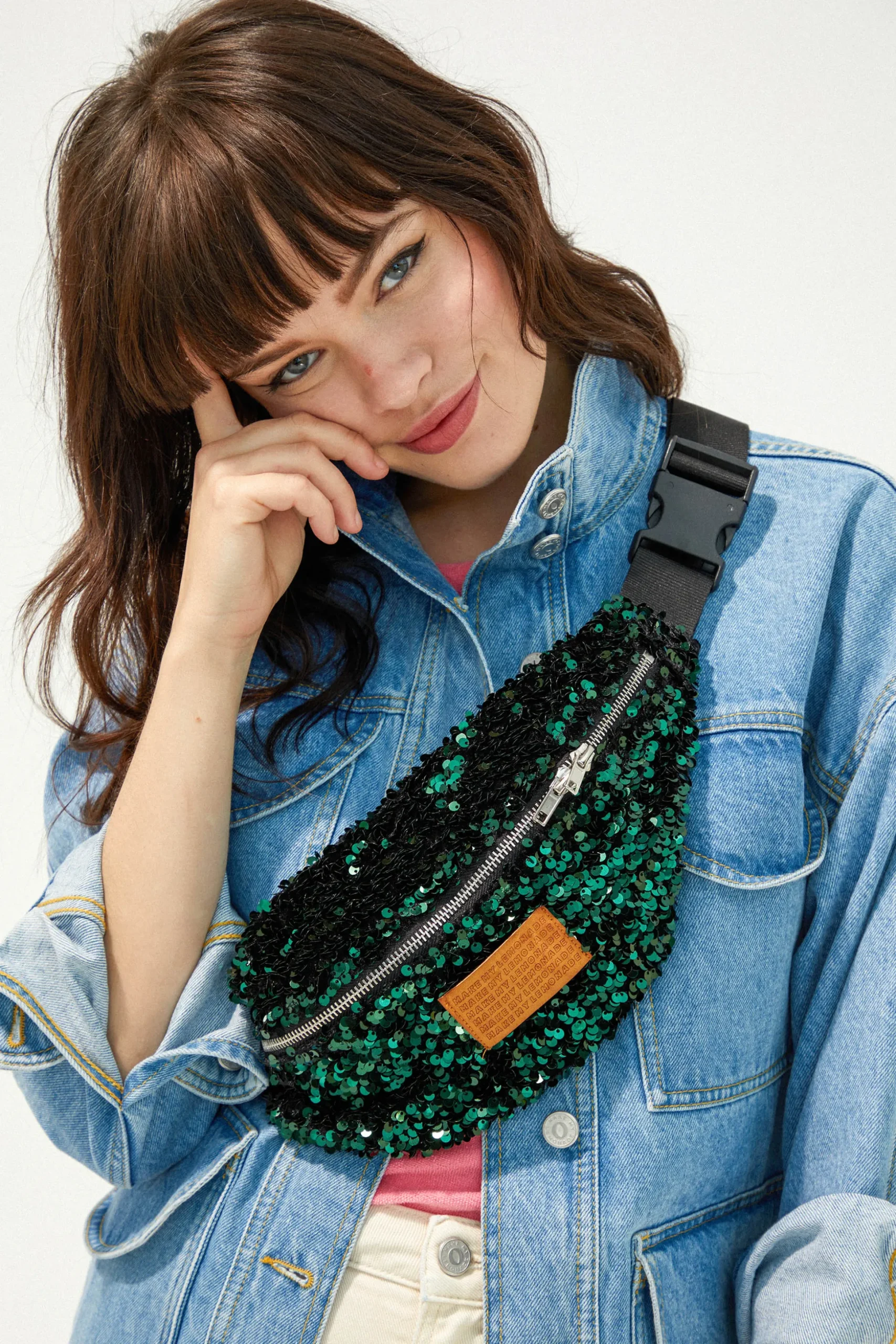 SAC BANANITA SEQUINS VERTS