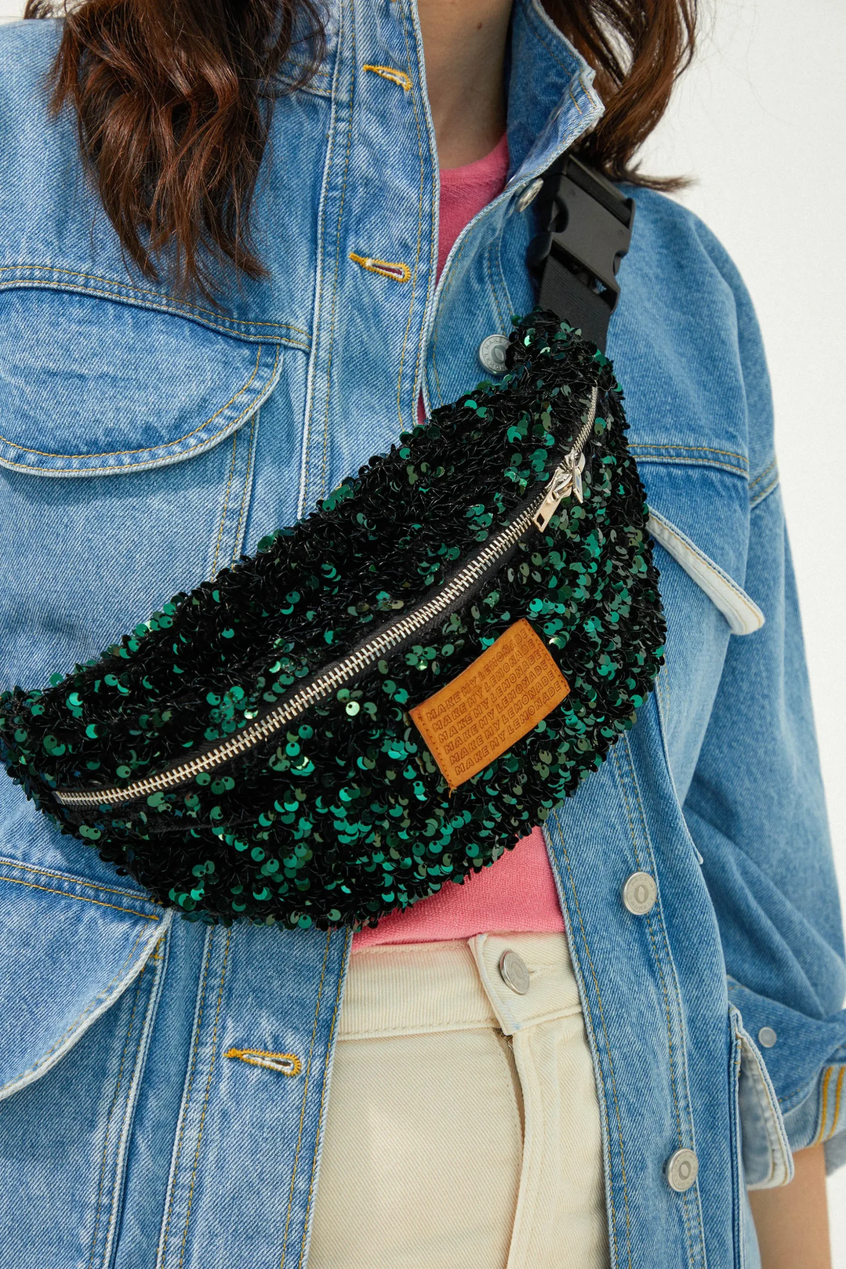 SAC BANANITA SEQUINS VERTS