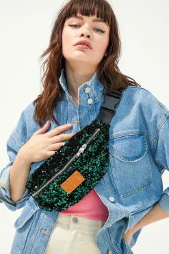 SAC BANANITA SEQUINS VERTS