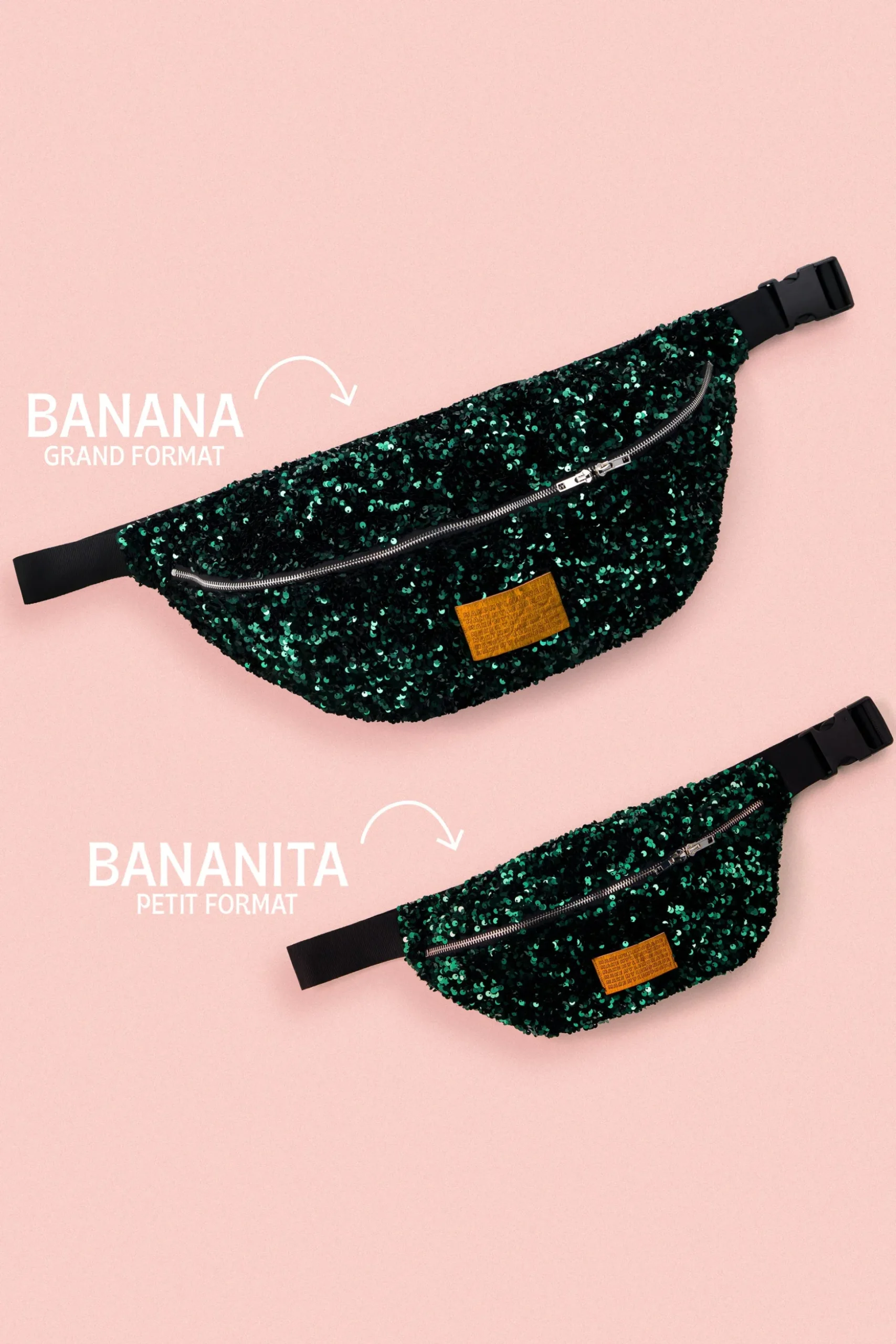 SAC BANANITA SEQUINS VERTS