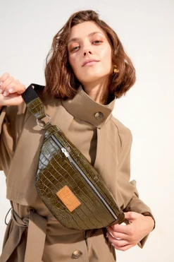 SAC GLORIA CUIR EFFET CROCO